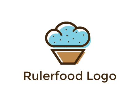 cupcake icon with cloud shaped frosting