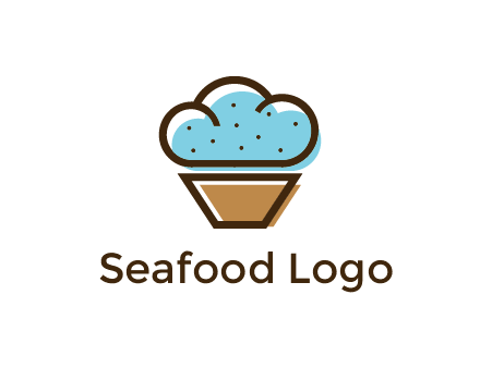 cupcake icon with cloud shaped frosting