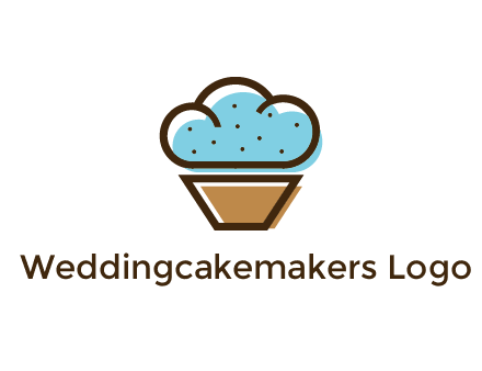 cupcake icon with cloud shaped frosting