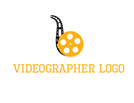 letter b made of film wheel logo