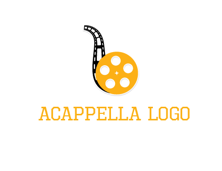 letter b made of film wheel logo