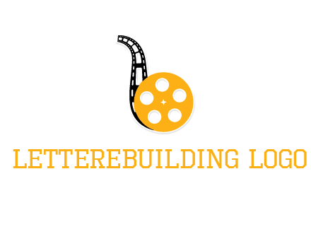 letter b made of film wheel logo