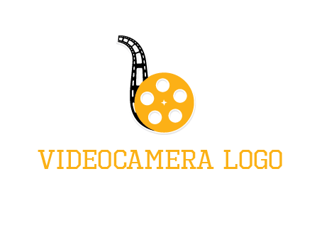 letter b made of film wheel logo