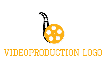 letter b made of film wheel logo