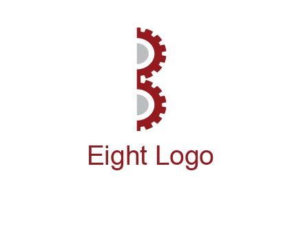 letter B made of gears logo