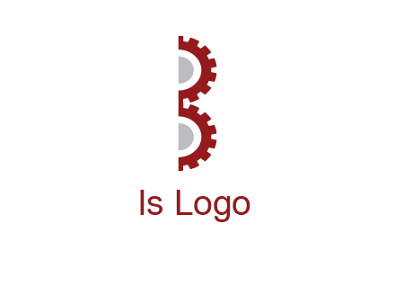 letter B made of gears logo