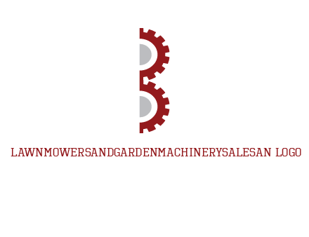 letter B made of gears logo