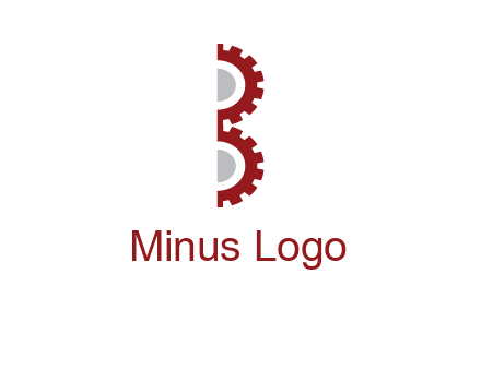 letter B made of gears logo