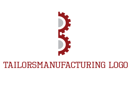 letter B made of gears logo