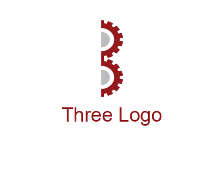 letter B made of gears logo