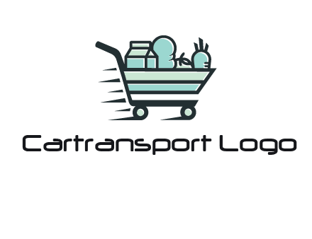 grocery shopping cart illustration
