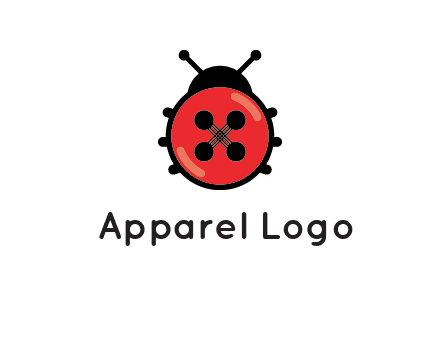 ladybug button illustration