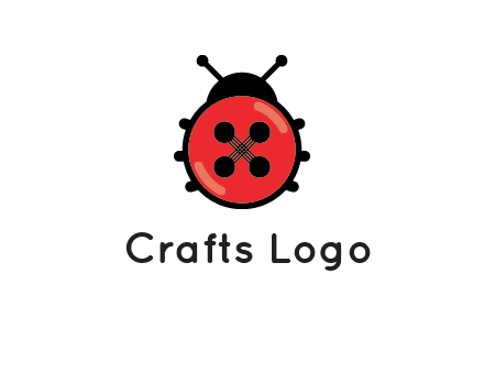 ladybug button illustration