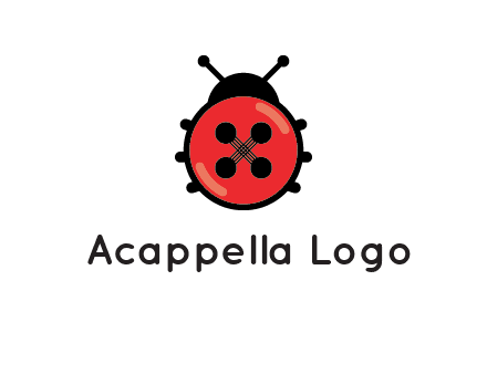 ladybug button illustration