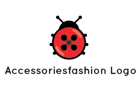 ladybug button illustration