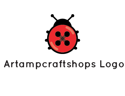 ladybug button illustration