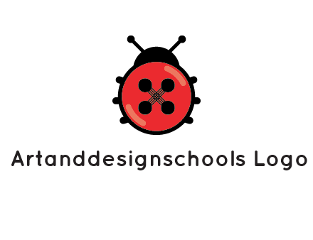 ladybug button illustration