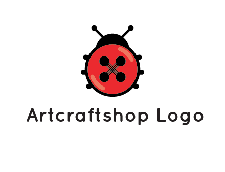ladybug button illustration