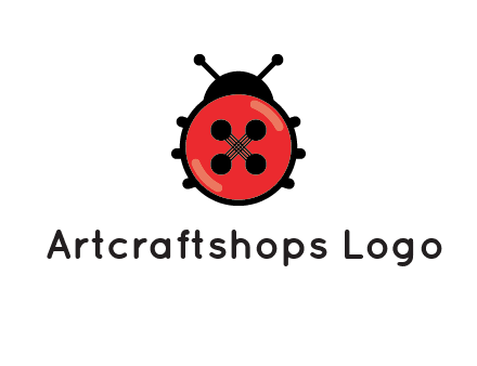 ladybug button illustration