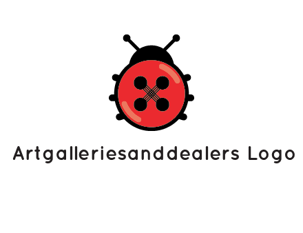 ladybug button illustration