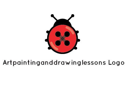 ladybug button illustration