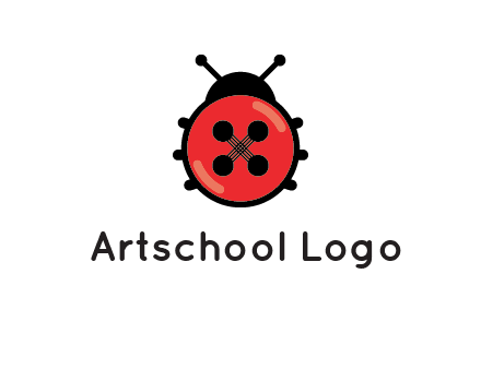 ladybug button illustration