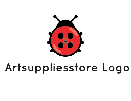 ladybug button illustration