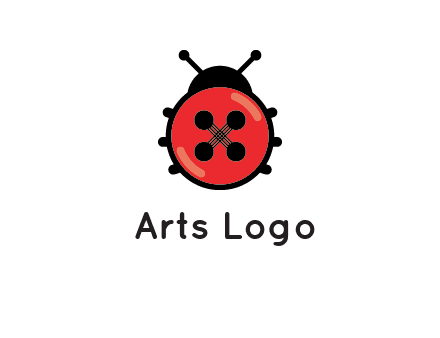 ladybug button illustration