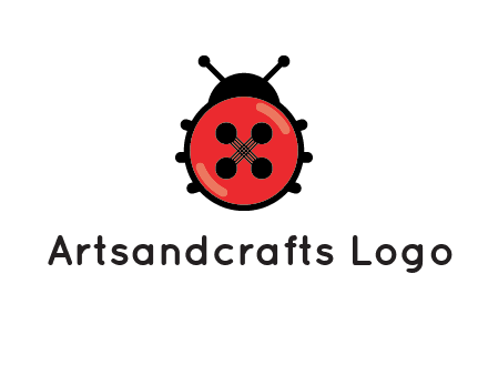 ladybug button illustration