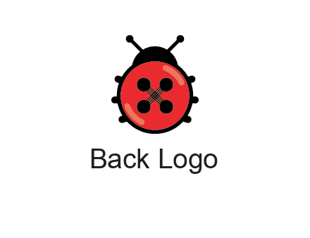 ladybug button illustration