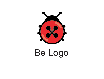 ladybug button illustration