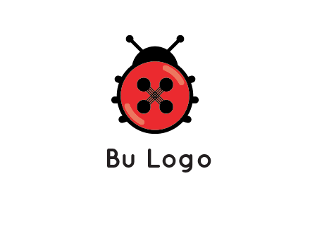 ladybug button illustration