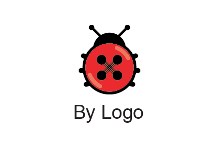 ladybug button illustration