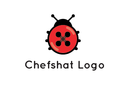 ladybug button illustration