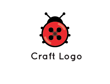 ladybug button illustration