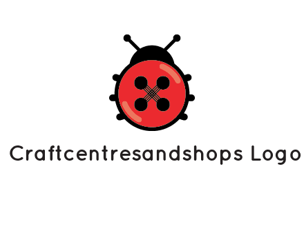 ladybug button illustration