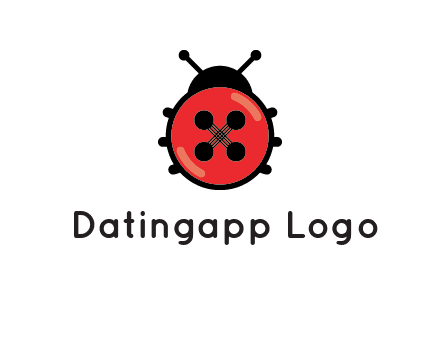 ladybug button illustration