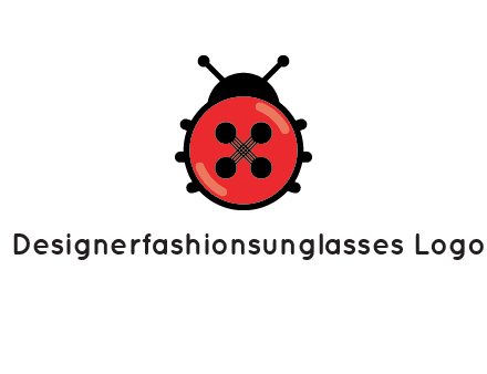 ladybug button illustration