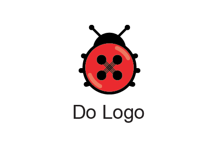 ladybug button illustration