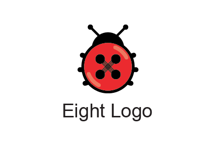 ladybug button illustration
