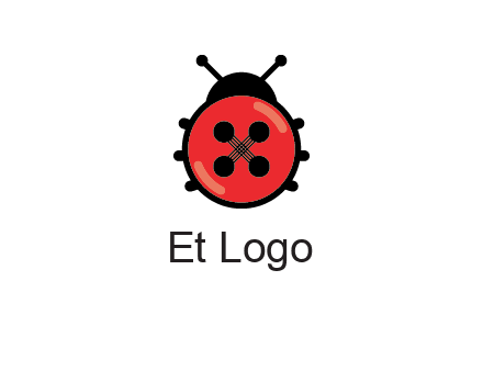ladybug button illustration