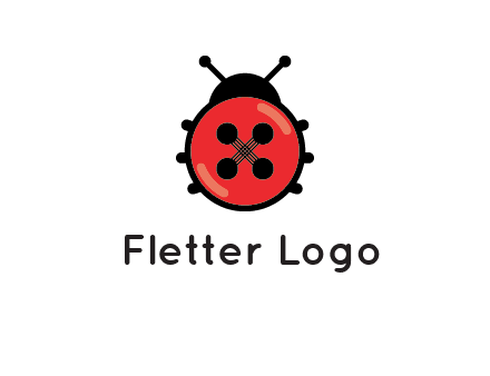 ladybug button illustration