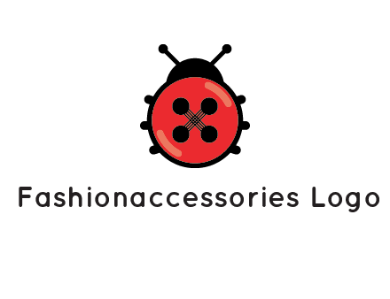 ladybug button illustration