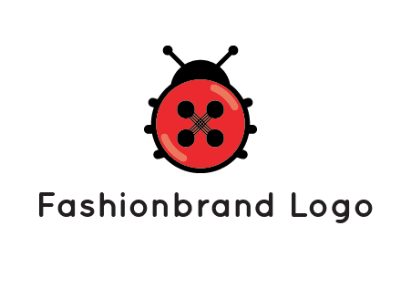 ladybug button illustration