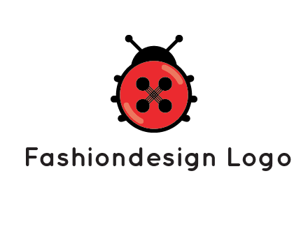 ladybug button illustration