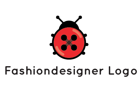 ladybug button illustration