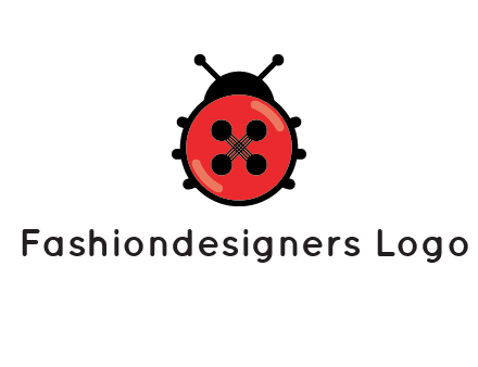 ladybug button illustration