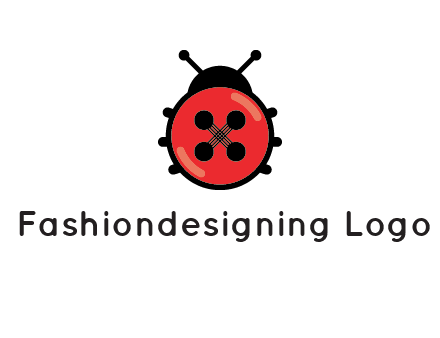 ladybug button illustration