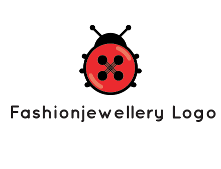 ladybug button illustration