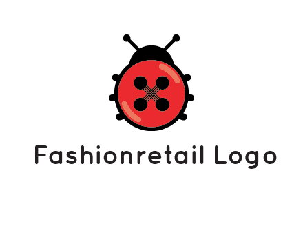 ladybug button illustration